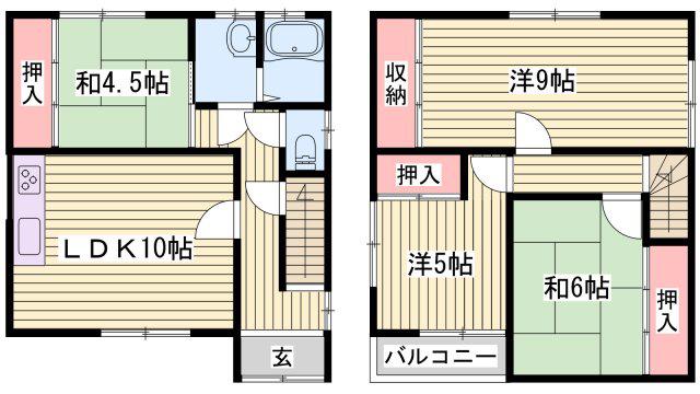 氷室団地(4LDK/1階)の間取り写真