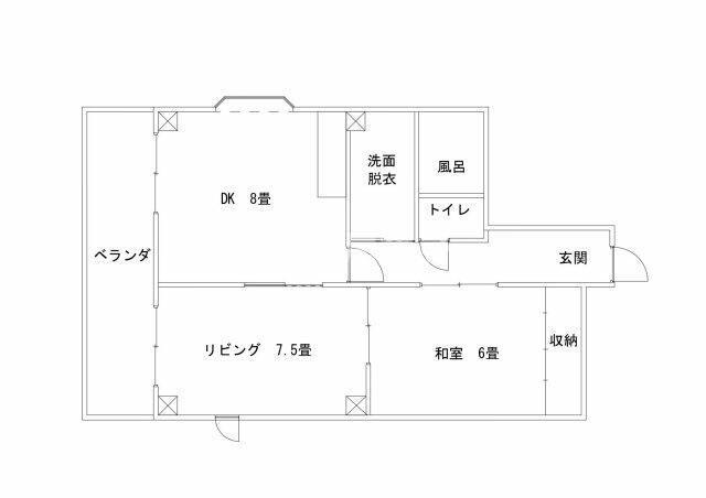 エクセルメゾン三宅(2DK/3階)の間取り写真