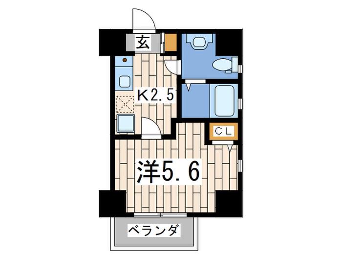 CASA MUTSUMI(1K/4階)の間取り写真