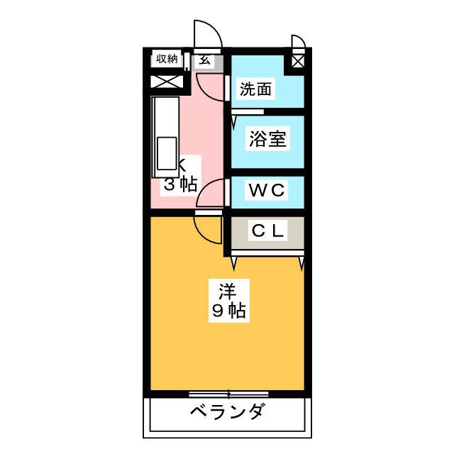 マンションアルティアII(1K/1階)の間取り写真