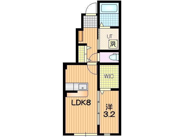 FILOB(1LDK/1階)の間取り写真
