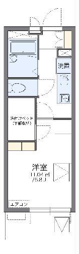 レオパレス天王台(1K/4階)の間取り写真