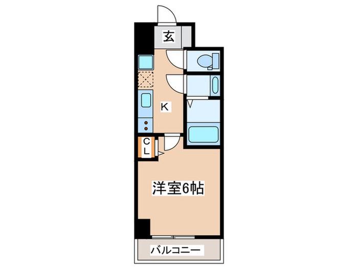 S-FORT茅ヶ崎(1K/4階)の間取り写真