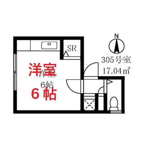 石垣ビル(1K/3階)の間取り写真