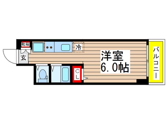 オネスティ船橋5番館(ワンルーム/10階)の間取り写真