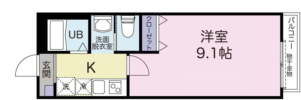 キャメル足立入谷(1K/2階)の間取り写真