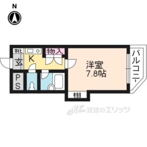 木全マンション(1K/2階)の間取り写真