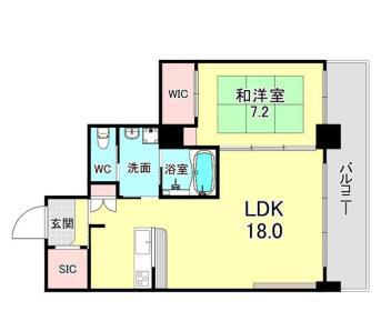ザ・レジデンス芦屋スイート オーシャン・ヒルズ(1LDK/8階)の間取り写真