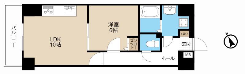 ロン・ポワン(1LDK/8階)の間取り写真