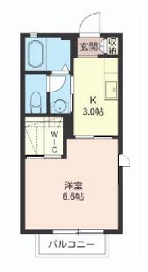 PALMO-S寿町(1K/1階)の間取り写真