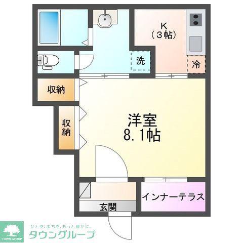 HALELEA・AOBA(1K/1階)の間取り写真