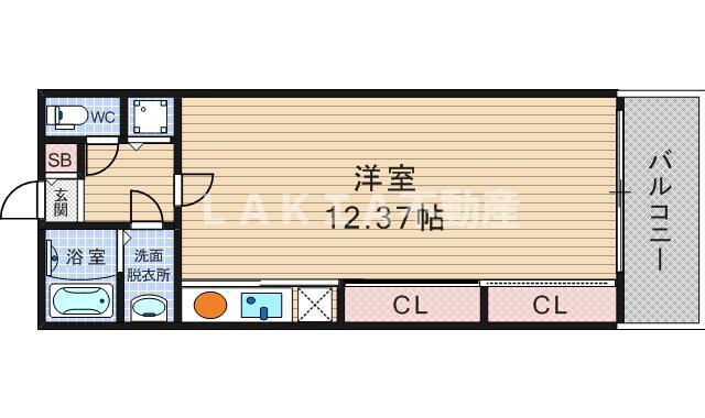 フォレステージュ靭公園(ワンルーム/11階)の間取り写真