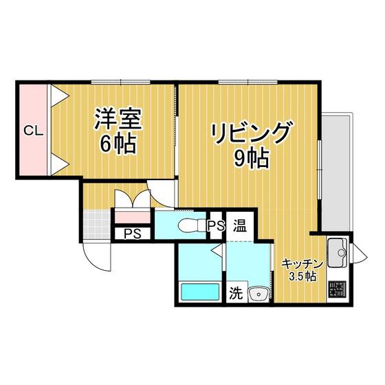 シルフキャメロット(1LDK/6階)の間取り写真