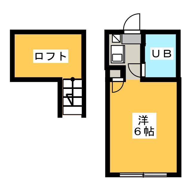 ベルグハイル池田(ワンルーム/1階)の間取り写真