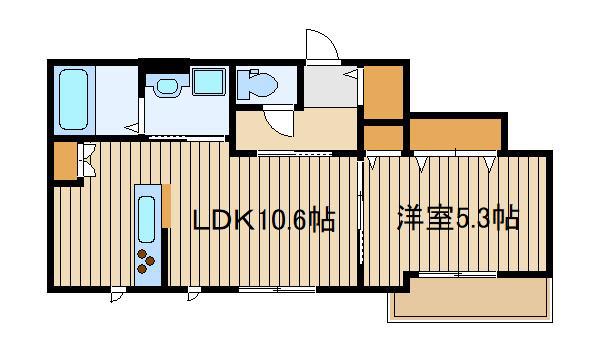セレーノエス(1LDK/1階)の間取り写真