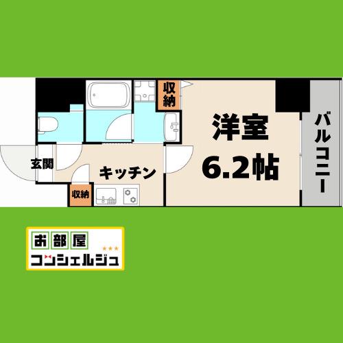 CAVANA新栄(1K/7階)の間取り写真
