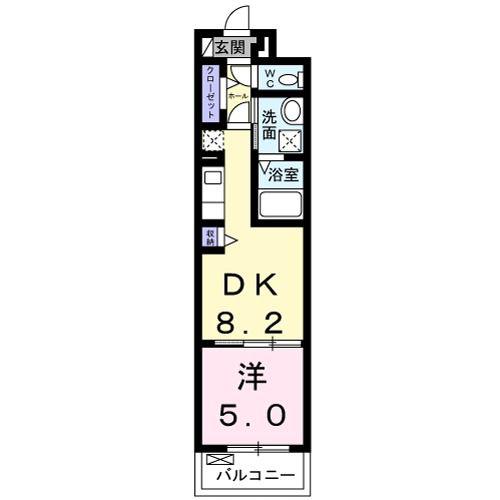 グリーンローズ千川(1LDK/2階)の間取り写真