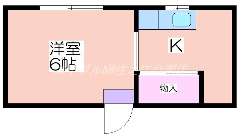 あおいマンション(1K/1階)の間取り写真