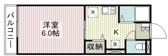 西武新宿線 南大塚駅 徒歩18分 2階建 築32年(1K/2階)の間取り写真