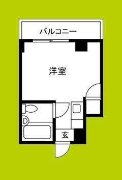 メゾンドアム-ル鶴橋(ワンルーム/4階)の間取り写真
