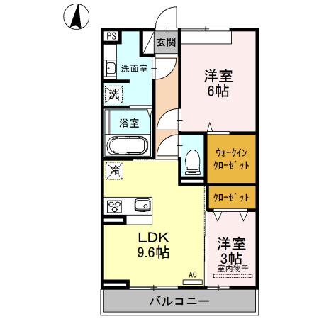 ピアット 202(1SLDK/2階)の間取り写真