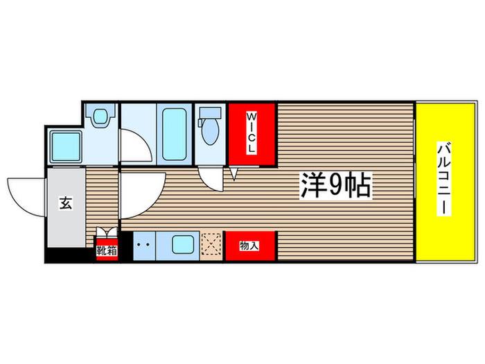 L´ALLURE(ワンルーム/9階)の間取り写真