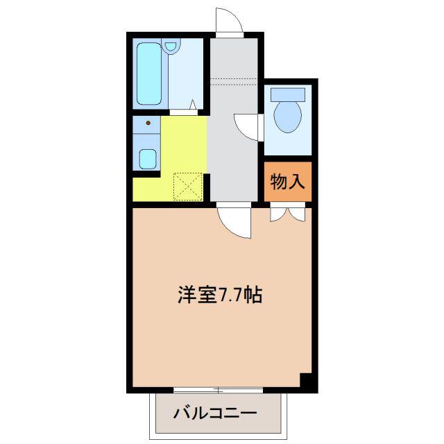 サンポート浅井(1K/2階)の間取り写真