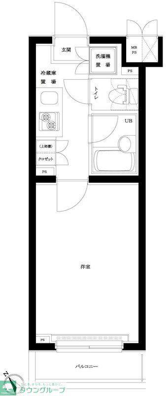 ルーブル蒲田南(1K/3階)の間取り写真