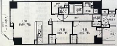 プレミスト堺筋本町ラディーナ(1SLDK/9階)の間取り写真