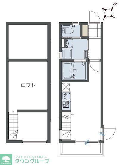 SIESTACIELO久米川BRICKHAUS(1K/2階)の間取り写真
