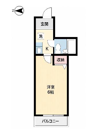 コンフォート喜月(1K/2階)の間取り写真