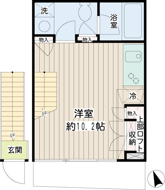 FLEG自由が丘EL(ワンルーム/1階)の間取り写真