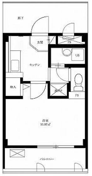 ハビテーション今宿(1K/2階)の間取り写真