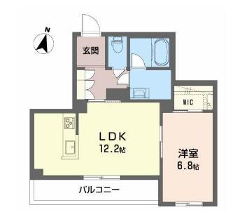 ル・フレーズ(1LDK/2階)の間取り写真