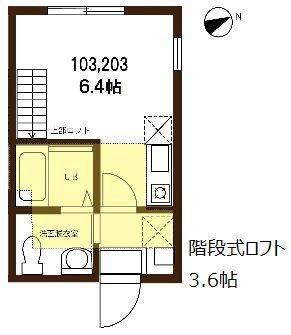 ハーミットクラブハウス山手III(ワンルーム/2階)の間取り写真