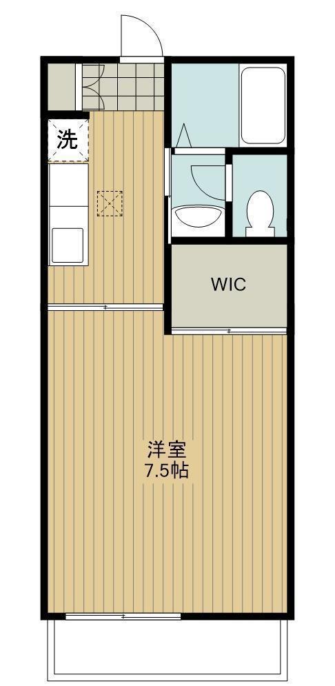 プレイン山野弐番館(1K/2階)の間取り写真