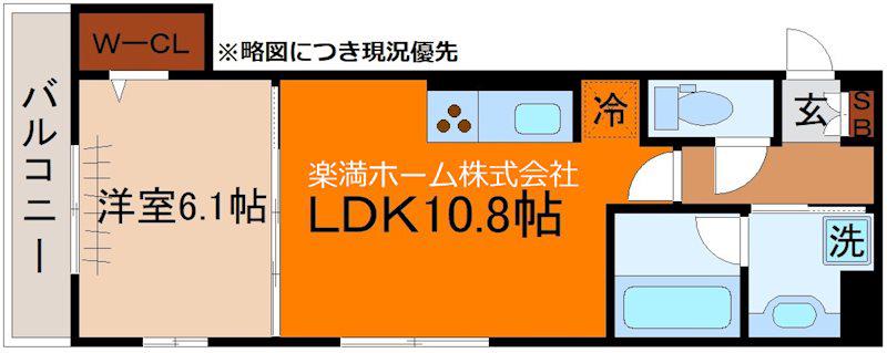 ASUKAIV(1LDK/2階)の間取り写真