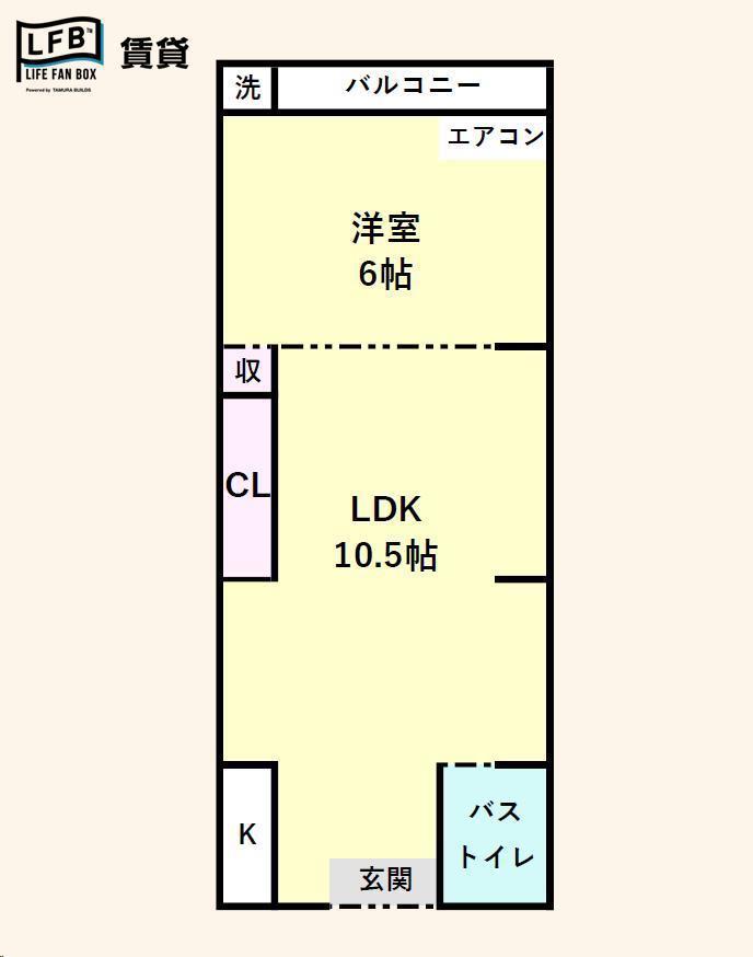 グリーンハイツ(1LDK/2階)の間取り写真