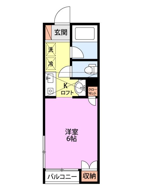 SAJA91 A(1K/1階)の間取り写真
