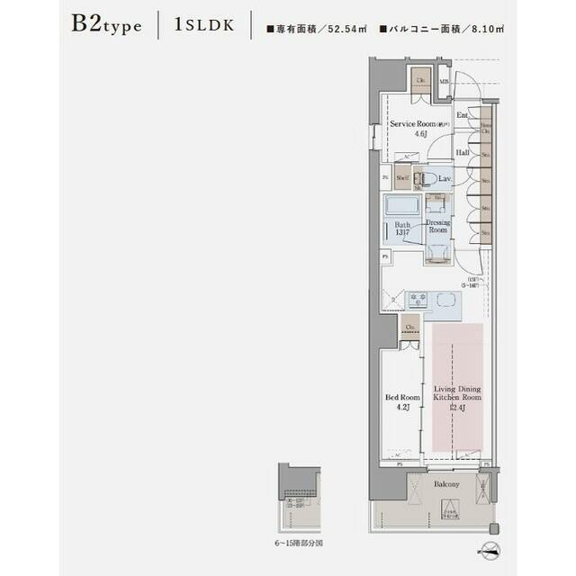 ラグゼナ八王子寺町(1SLDK/5階)の間取り写真