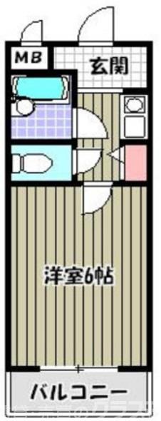 コスモビクトリー(1K/3階)の間取り写真