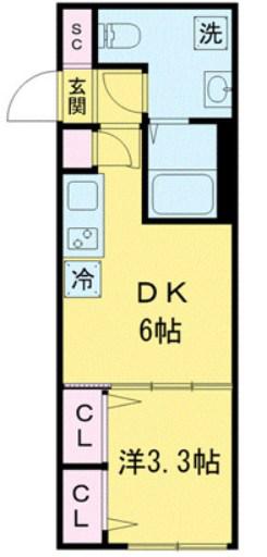 LAFORTKOIWA(1DK/1階)の間取り写真