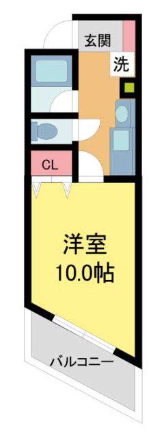 TNG住吉(1K/4階)の間取り写真