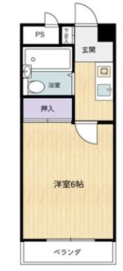 リゾティ北条(1K/2階)の間取り写真