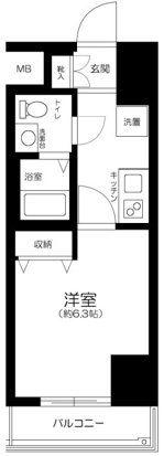 セジョリ錦糸町(1K/7階)の間取り写真