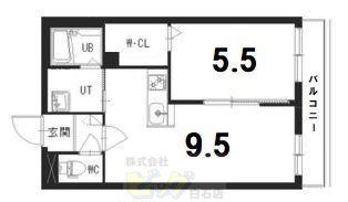アーバン東札幌(1LDK/4階)の間取り写真