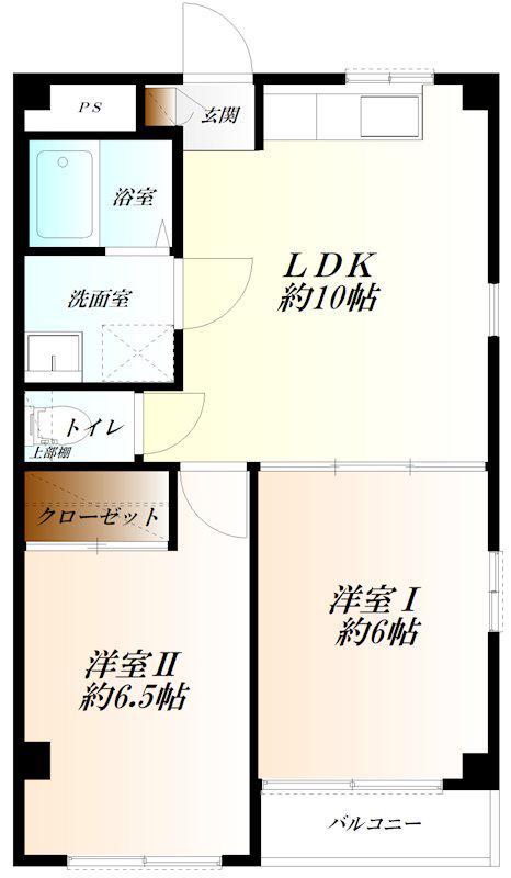 ACCESS-9(2LDK/1階)の間取り写真