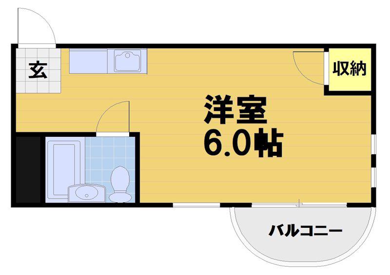 モナドハイツ(1K/3階)の間取り写真