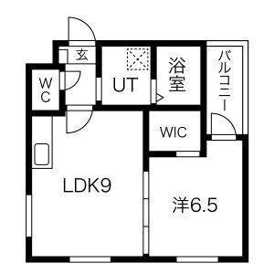 MOVE中村日赤ノース(1LDK/3階)の間取り写真