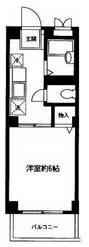 アステール(1K/3階)の間取り写真
